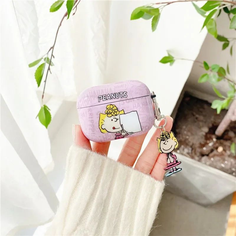 Snoopy Earphone Cases for Airpods 1/2 3 Pro Cute Airpods Case Headphones Case Protective Case for Apple Airpods Pro2 PVC Covers