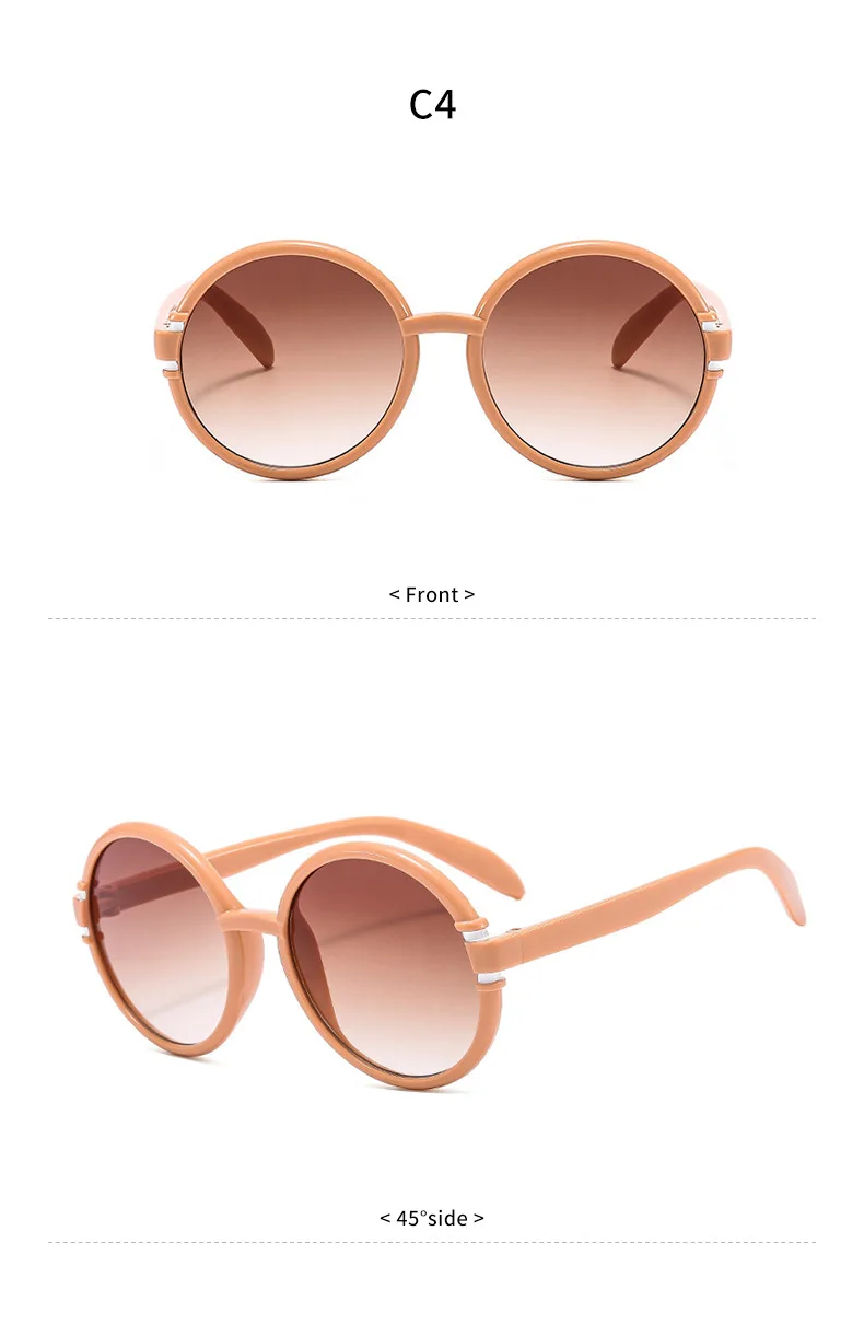 Neue Vintage Runde Sonnenbrille für Damen und Herren Marken-Rundsonnenbrille Ovale Brillen für Männer und Frauen – Detail 11