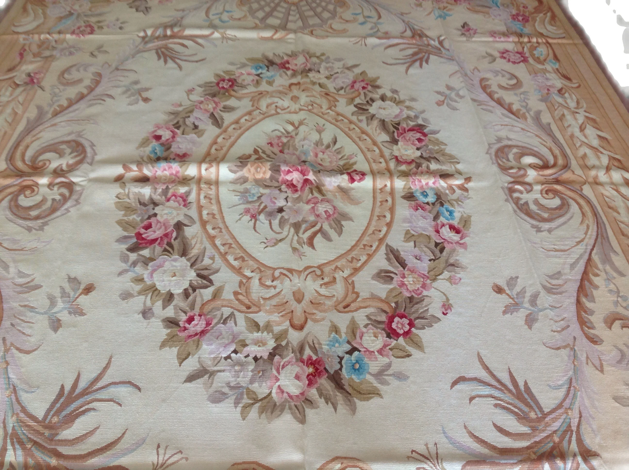 Free shipping  9'x12' Stunning French style Aubusson Carpets Handmade Rugs Woolen French Aubusson Rugs