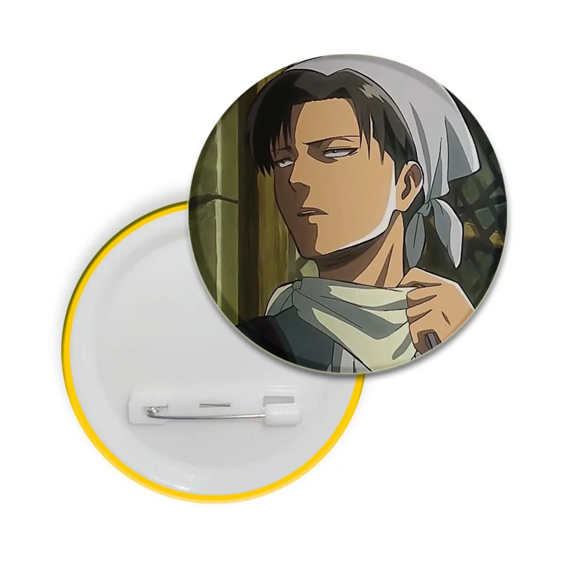 Anime Attack on Titan Eren Levi Badge Handmade Cartoon Brooches Armin Arlert Erwin Lapel Pin Backpack Hat Bag Decoration