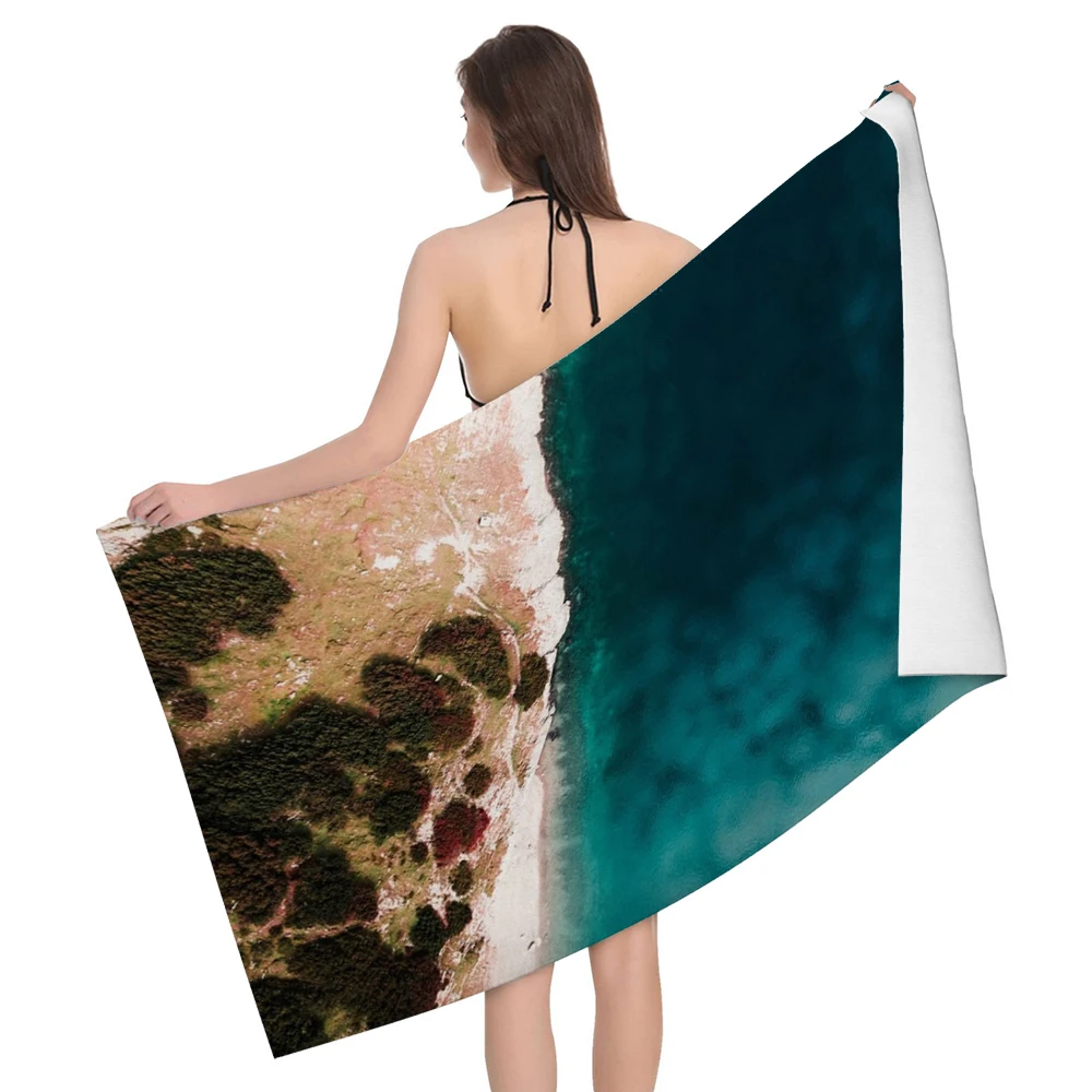 Home bath towels for the body towels bathroom quick drying microfiber beach Oil painting style man large sports towel aaaa