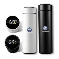 Car  For Volkswagen VW Car Smart Thermos Bottle With Temperature Display Coffee Cup For Volkswagen Golf-5 6 7 Bora Jetta POLO MK