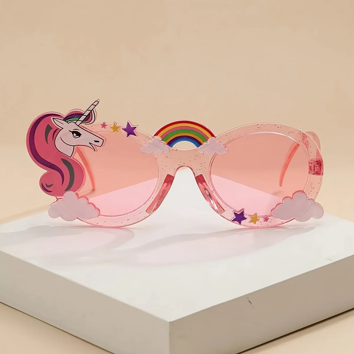 2025 Vibrant Rainbow Unicorn Sunglasses Children's Cartoon Cute Glasses Party Prop Glasses for Birthday Party Decoration New