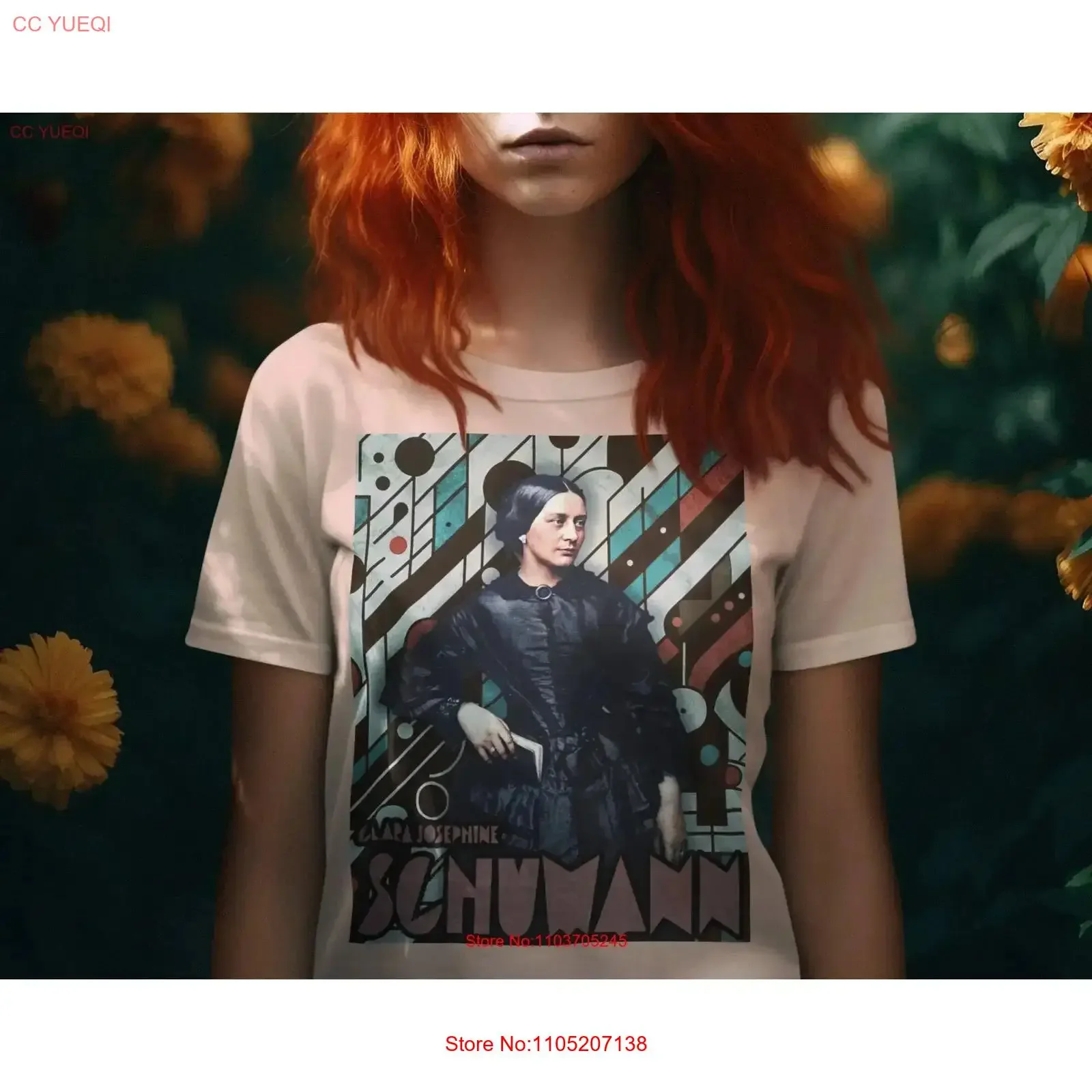 

Клара Шуман в композиторе футболка с круглым вырезом учитель музыки винтажный стираный homme универсальный топ для повседневной носки растянутый