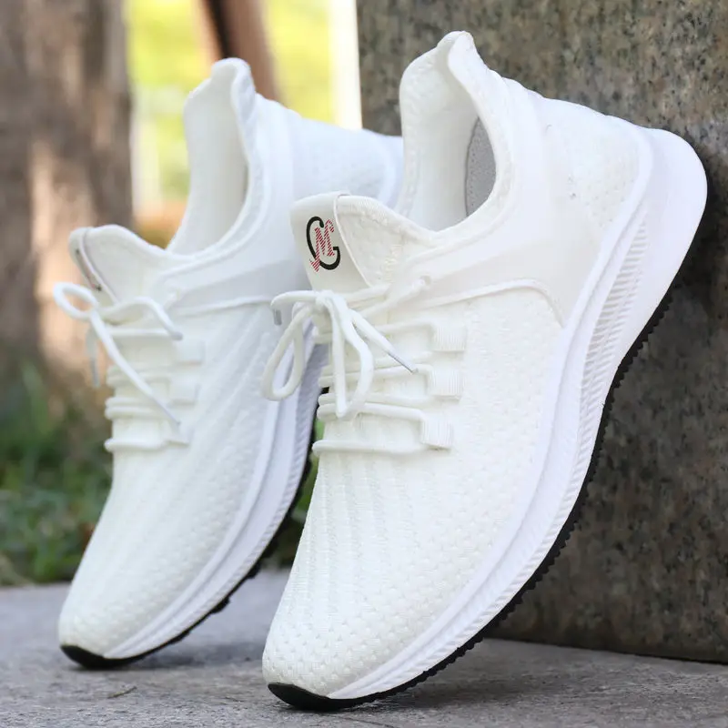 

Men's Breathable Mesh Shoes Summer Deodorant Casual Shoes for Men's White Sneakers Trend Man Flat Walking Shoes Tenis Feminino