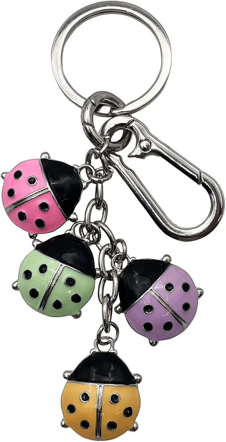 

Colorful Ladybug Keychain Cute Insect Bag Charm for Purse Wallet Backpack