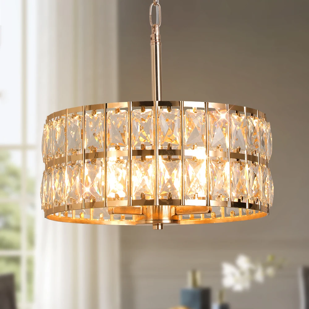 Crystal Ceiling Chandeiler Lamp Modern Indoor Lighting Pendant Light Fixtures Home Decora Led Hanging Light Living Bedroom Lamps