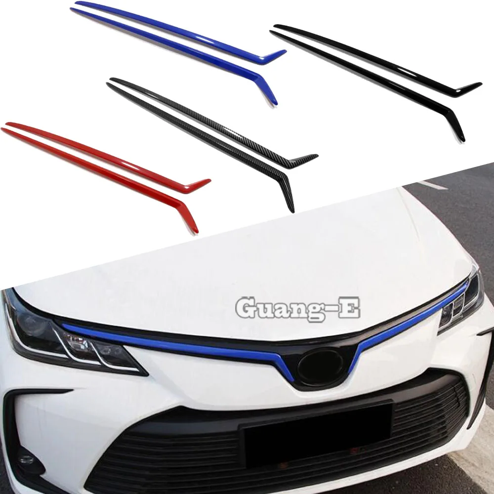 Front Racing Grid Grill Grille Cover Trim Car Accessories Exterior Frame Stick For Toyota Corolla Altis 2019 2020 2021 2022