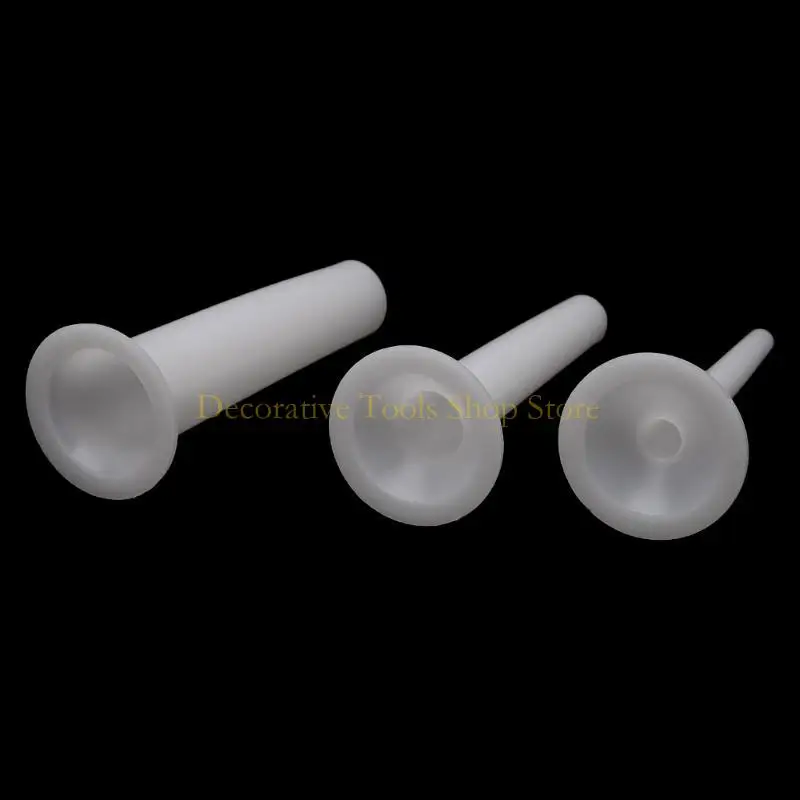 QX2E 3pcs سجق البلاستيك حشوة أنبوب حشو لللحوم المصنوعة يدويًا مطحنة 5# #2