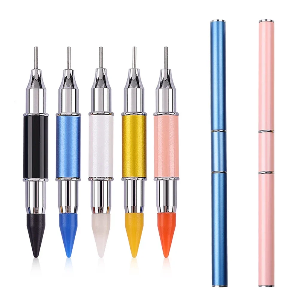 New Double Headed Point Drill Crayon DIY Multi Functional Point Drill Pen Tool Metal Material Diamond Painting Accessories