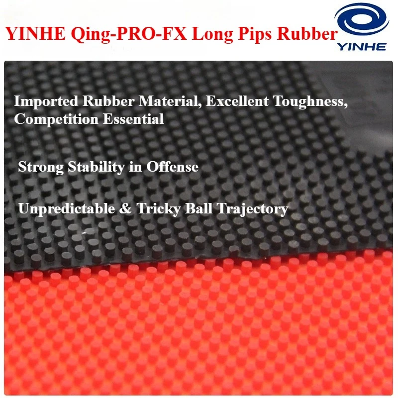 Qing PRO-FX Table Tennis Rubber Long Pips YINHE OX Cured Table Tennis Rubbers Professional Weird Pimpled Professional Rubber