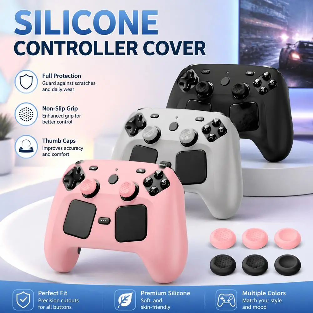 Silicone Protective Handle Cover for Valve Steam Controller 2026 with Rocker Cap - Durable Skin for Controller Protection