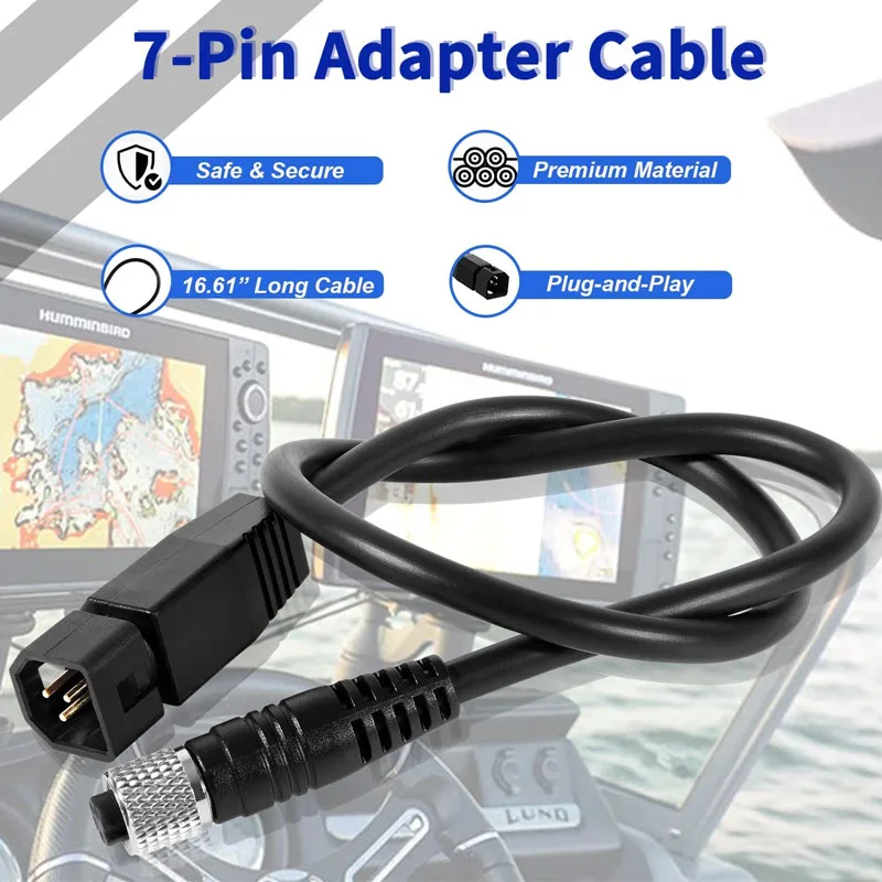 

7-Pin Adapter Cable Compatible with Humminbird Fish Finder and Minn Kota Universal Sonar 2 (US2) Transducer, Part Number 1852068