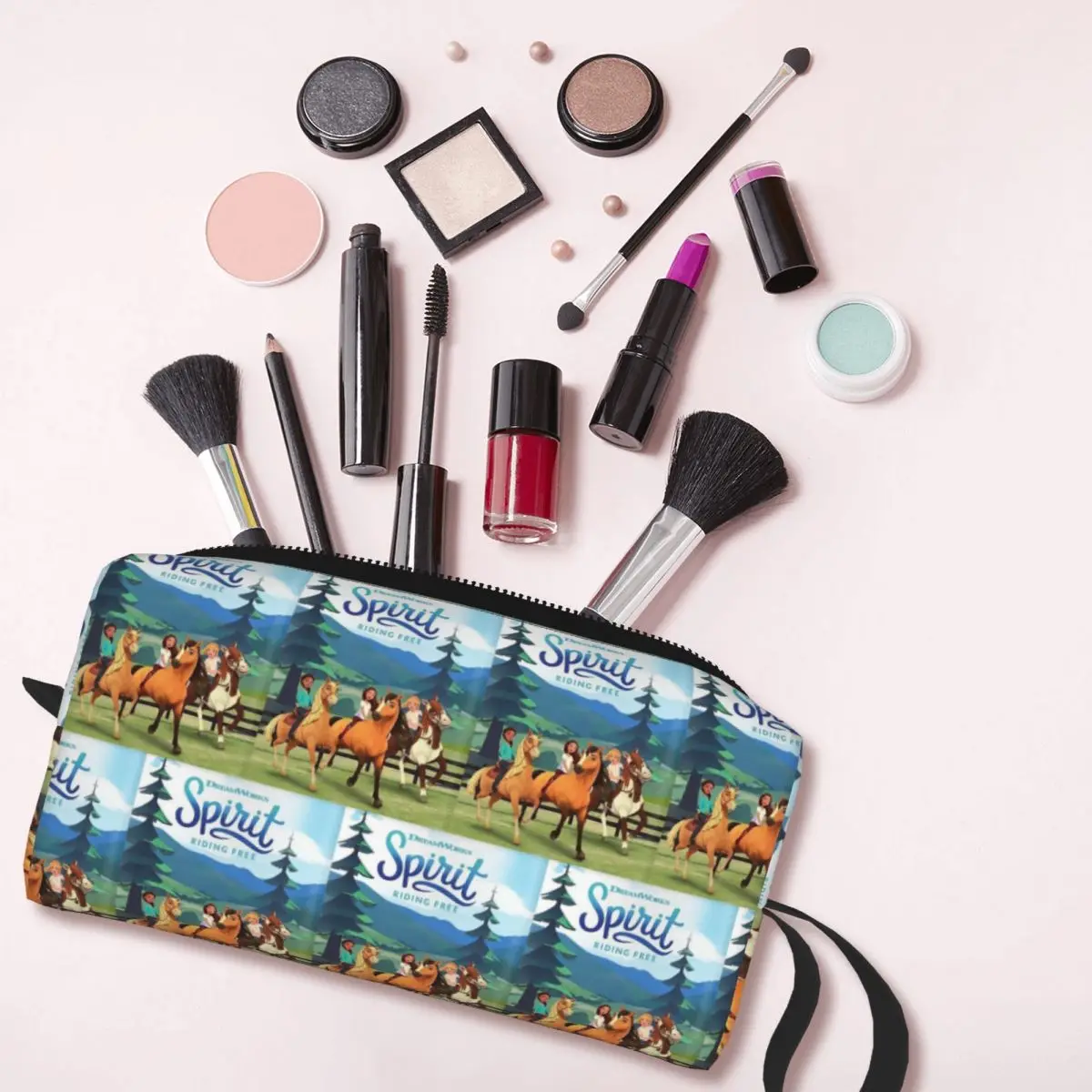Spirit Riding Free Makeup Bag Cosmetic Organizer Storage Dopp Kit for Women Beauty Travel Pencil Case