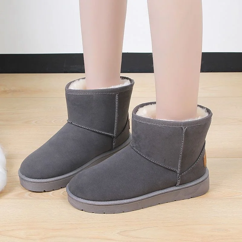 Große Größe 41 Damenschuhe Schneestiefel Winter Plus Samt Dicke Plateaustiefel Plüsch Warme Baumwollschuhe Stiefel Damen Größe 36-41 – Detail 4