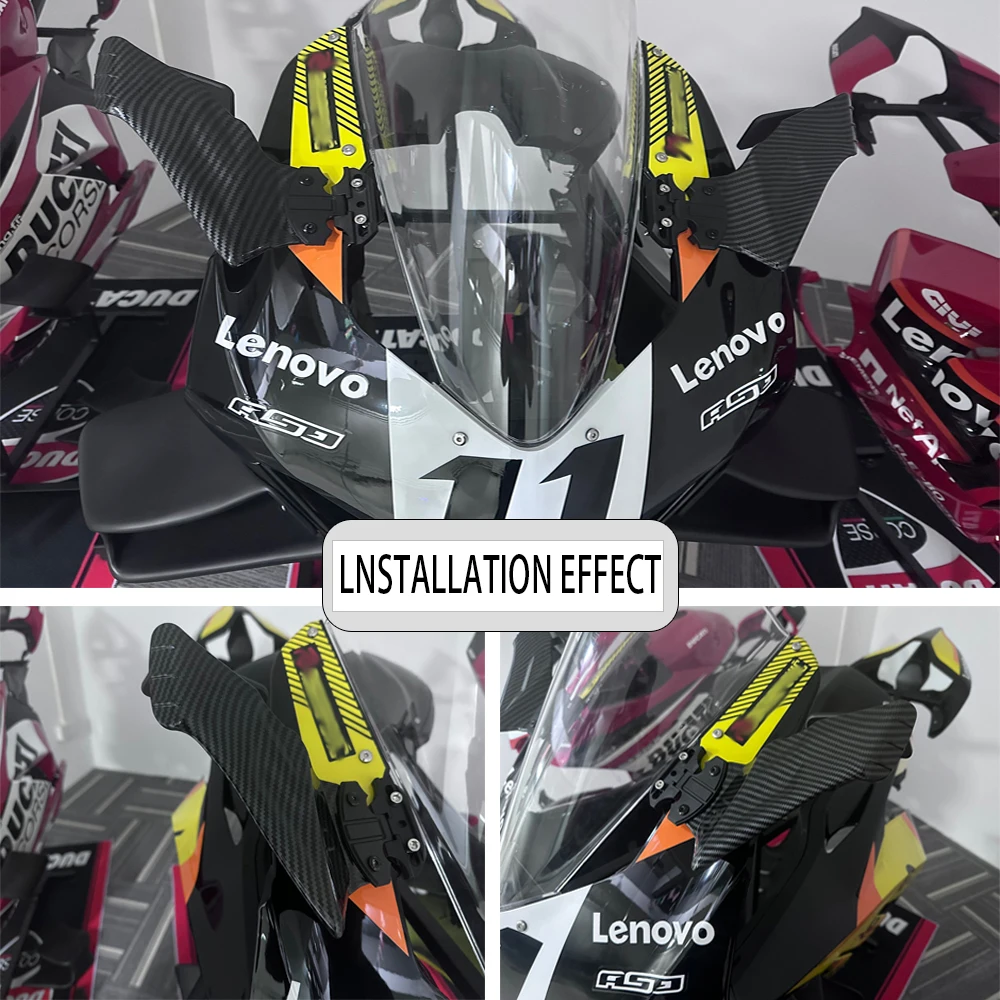 Motorcycle Side Spoiler With Rearview Mirror Suitable For Ducati Panigale V4 V2 959 899 1299 1199 Modification Universal