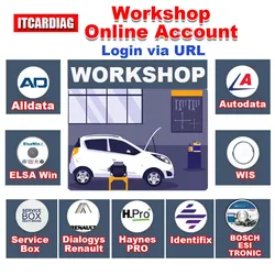 Workshop Repair Online Account Pack for Alldata AutoData Elsa Win Service Box WIS Haynes PRO Auto Repair Software Login via URL