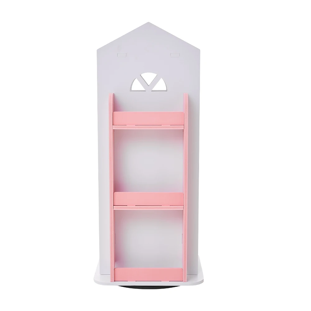 Voltsify 4-Tier Castle Kids Rotating Bookshelf Storage Organizer Rack