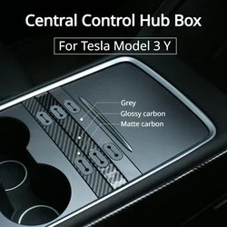 For Tesla Model 3 Y Central Control Hub Charging Cable Hub ABS Threading Box Data Line Hole Shunt Hub Storage Bar Accessories