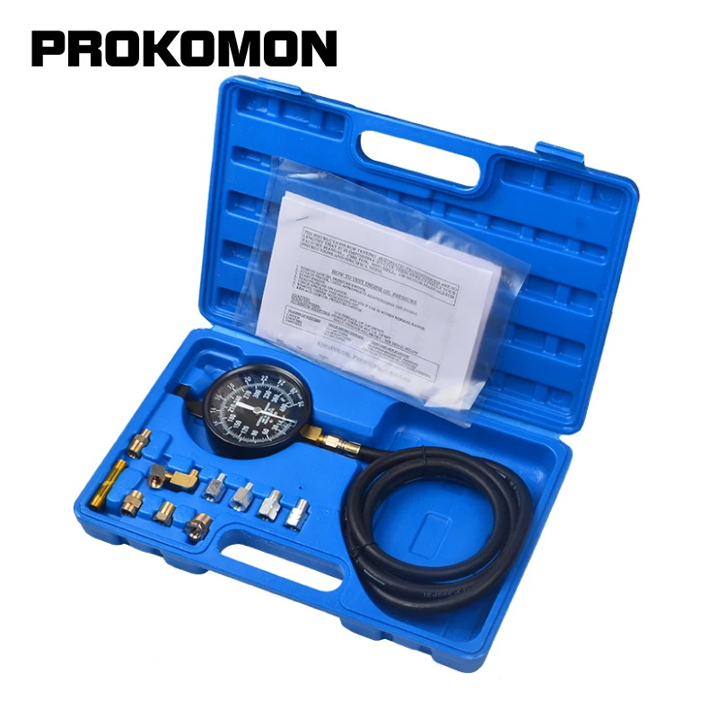 12 Pcs Oil &Transmission Pressure Tester Gauge Diagnostic Test Tool Set Kit Wave Box Pressure Meter