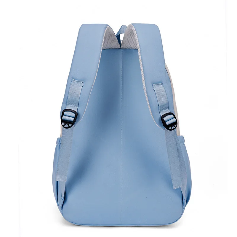 High School Student Design Sense Backpack For Girls, Junior High School Student College Style Solid Color Thicken Shoulder Bags