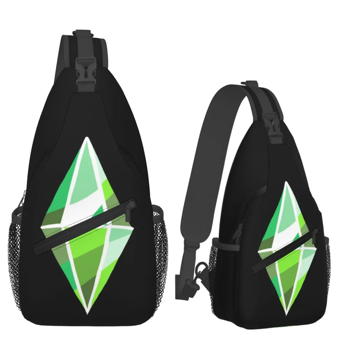 

Sims 4 Plumbob Chest Bag Men Sling Crossbody Backpack Chest Bag Traveling Hiking Daypack Shoulder Bag