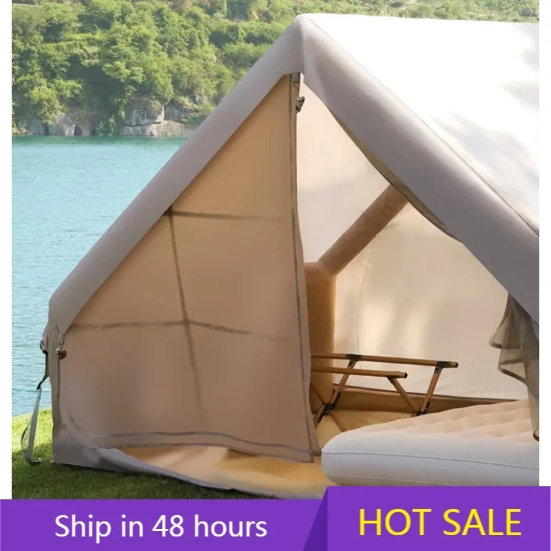 

Large Capacity Inflatable Camping Tent with Reinforced Oxford Fabric, Waterproof Multi-Person Outdoor Shelter for Family Camping