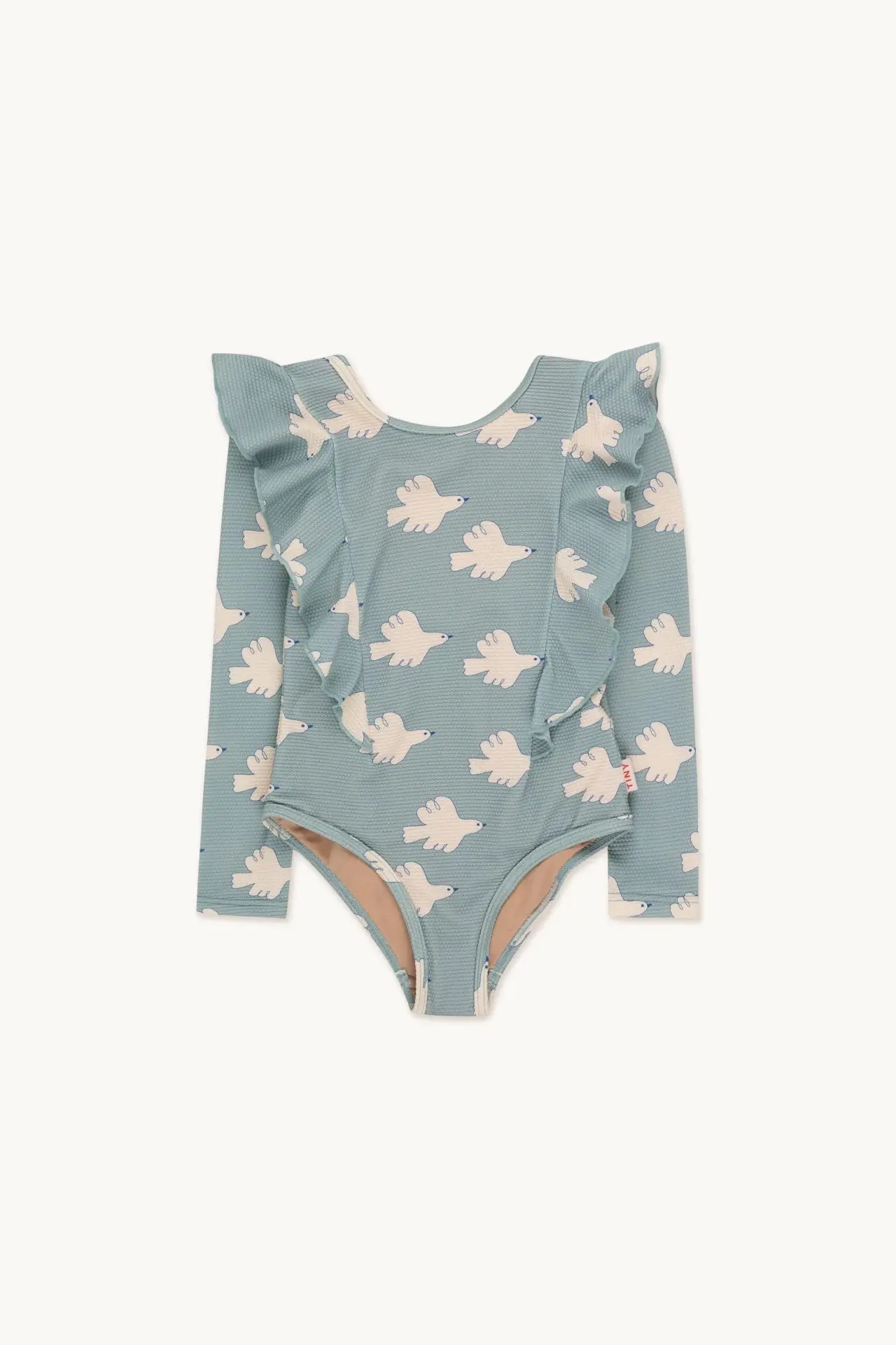 New Summer TC Baby Girls Cartoon Bird Swimwear Camisole Swimsuit Kids One-piece Toddler Girls Long-sleeved Sunscreen Swim Bikini - Image 5