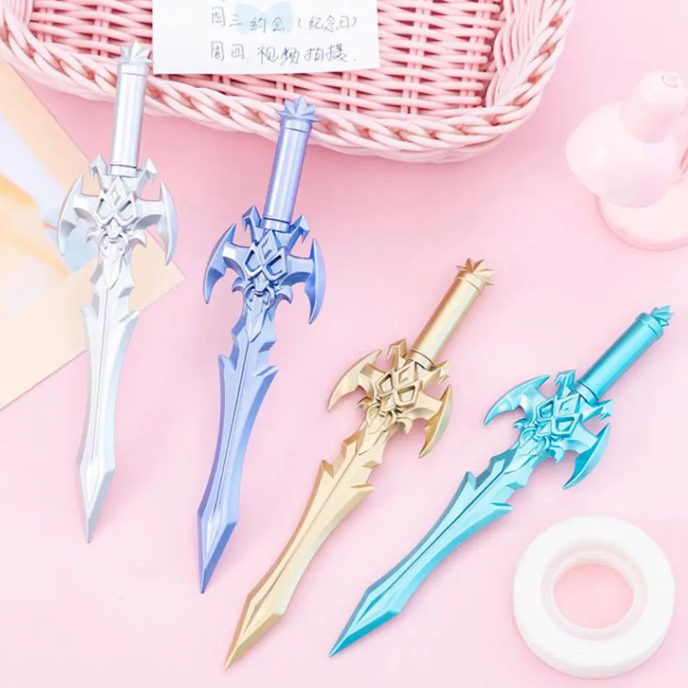

Набор из 12 гелевых ручек в форме меча: милые мультяшные ручки с черными чернилами для студентов, офиса, школы, рисования