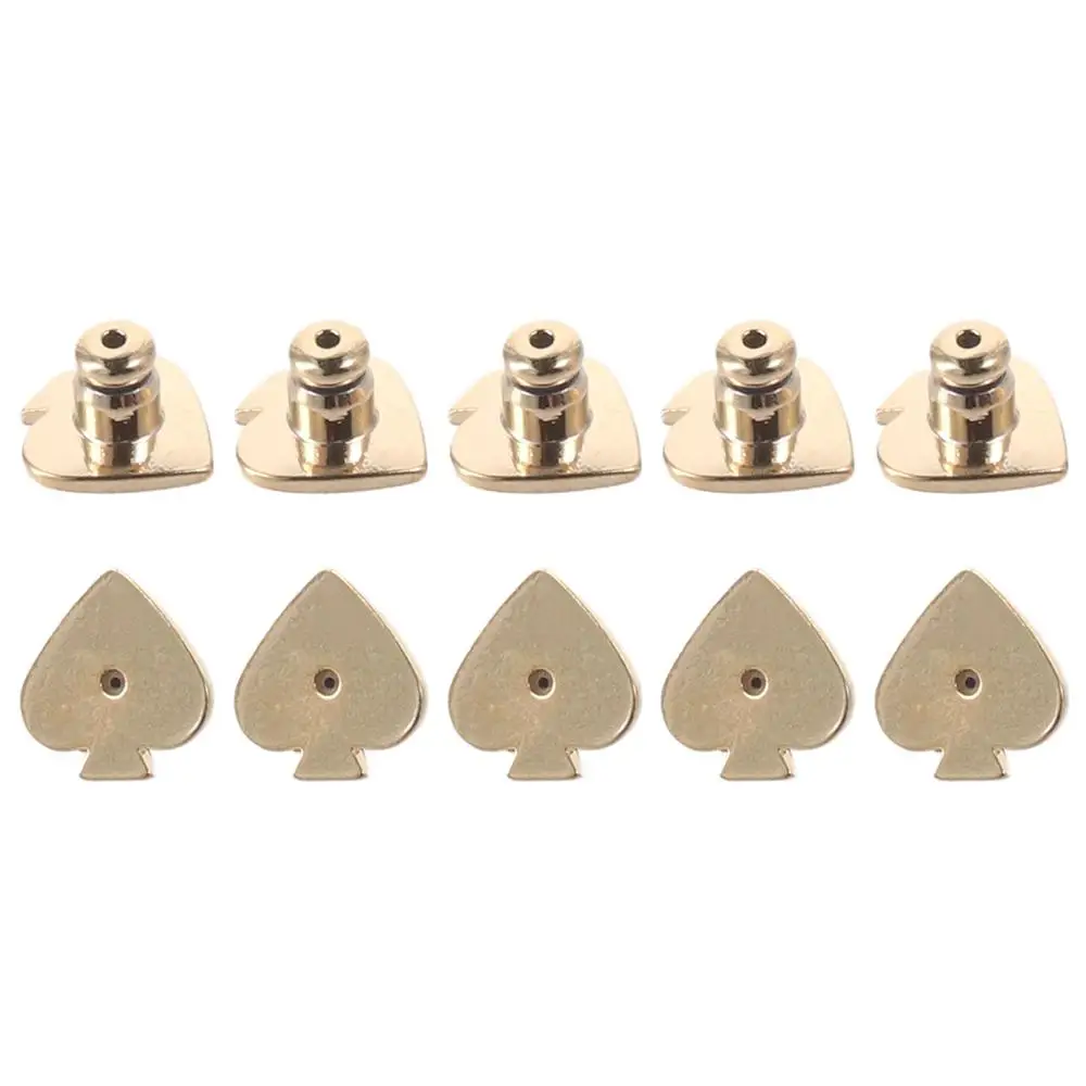 Copper Earring Backs Replacements Silicone Gold Bullet Locking Earring Backs Silver Heart Shape