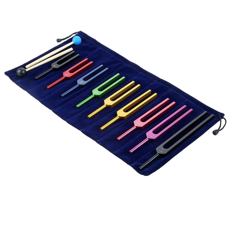 9Piece Tuning Fork Set,Tuning Forks for Healing Chakra,Sound Therapy,Keep Body,Mind and Spirit in Perfect Harmony