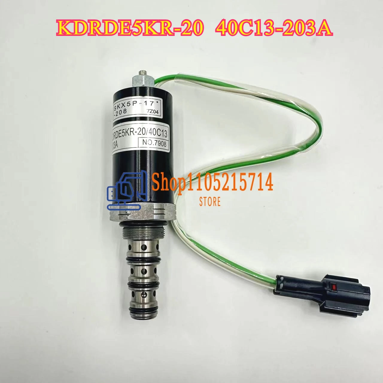 SKX5P-17-208 KDRDE5KR-20 40C13-203A EZ20V00018F1 Solenoid Valve For Kobelco SK200-6E SK230-6E SK200-8 SK120 SK135 SK200 SK210