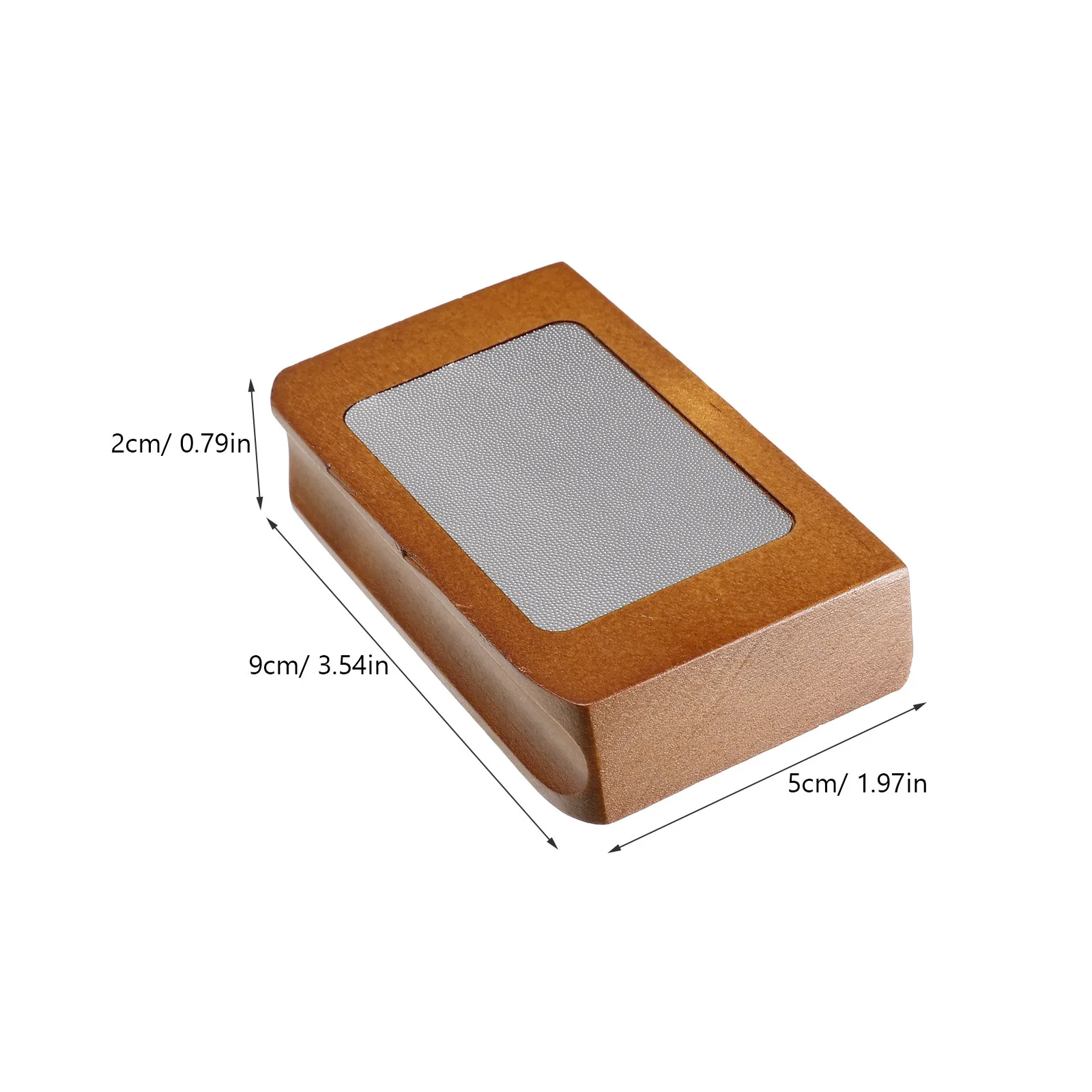 لوح تلميع خشبي مربع بتصميم مريح لطحن وتنظيف عصا البلياردو، أداة صيانة وتنظيف رأس عصا البلياردو