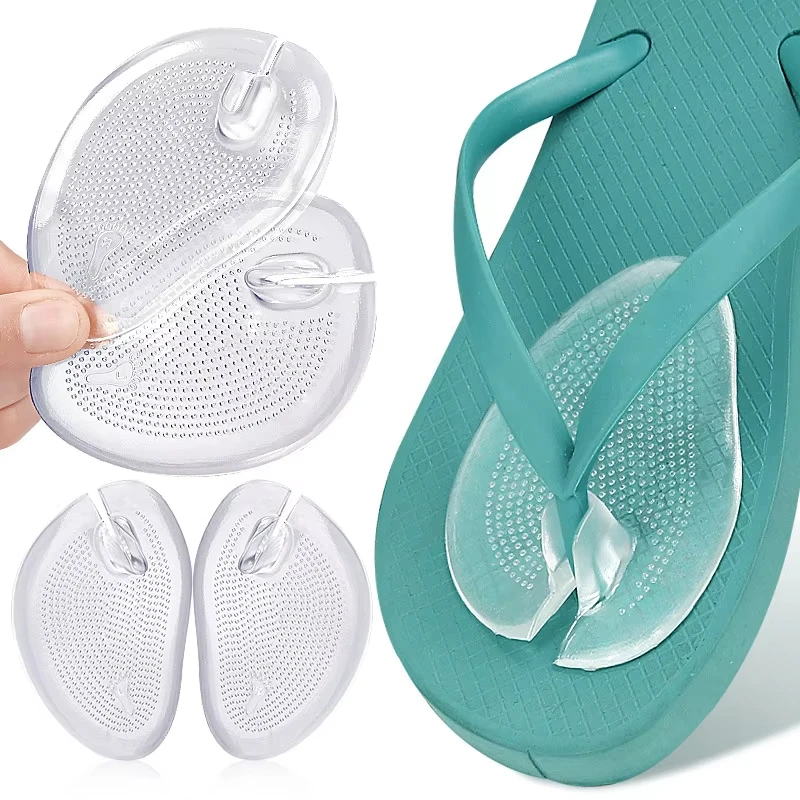 Silicone Slipper Forefoot Pads, Flip-Flop Pads, Foot Care Massage Pads, Non-Slip Cushioning