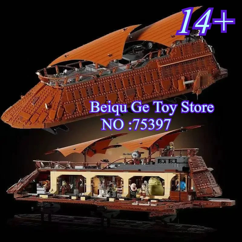 

3942pcs UCS Star Battle Sarlacc Pit Showdown Jabba's Sail Barge 75397 Building Block Puzzle Model Party Birthday Christmas Gifts