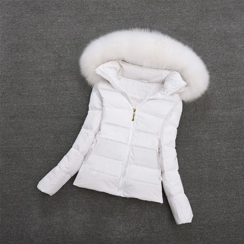 2024 New Winter Women Parka Short Coat Down Cotton Jackets Slim Casual Thick Warm Hooded Zippers Female Outwear Jacket Parkas