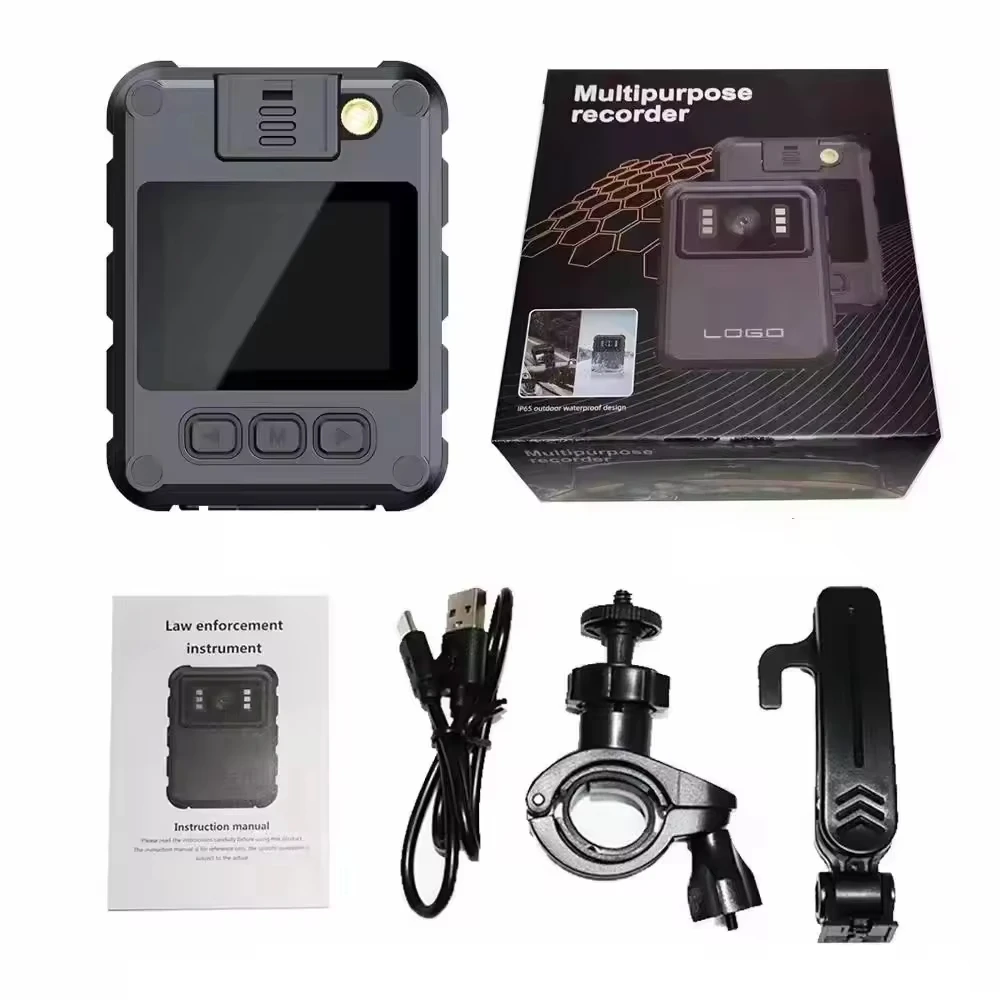 كاميرا فيديو 2K يتم ارتداؤها على الجسم مع بطارية 10HR IR Cut رؤية ليلية تلقائية لتسجيل الصوت والفيديو كاميرا يمكن حملها بالجسم مقاومة للماء #6