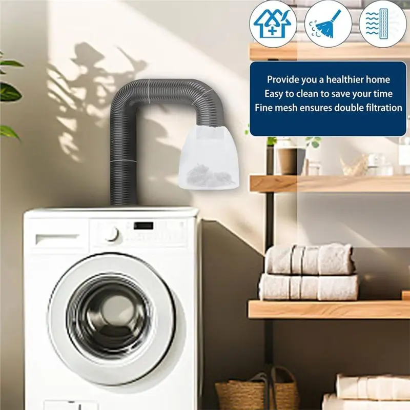 B51CNEW! For Lint Trap And Filter Bag 4 Set-Dryer Vent For Lint Catcher Bags, For Lint And Dust Catching, Indoor Outdoor
