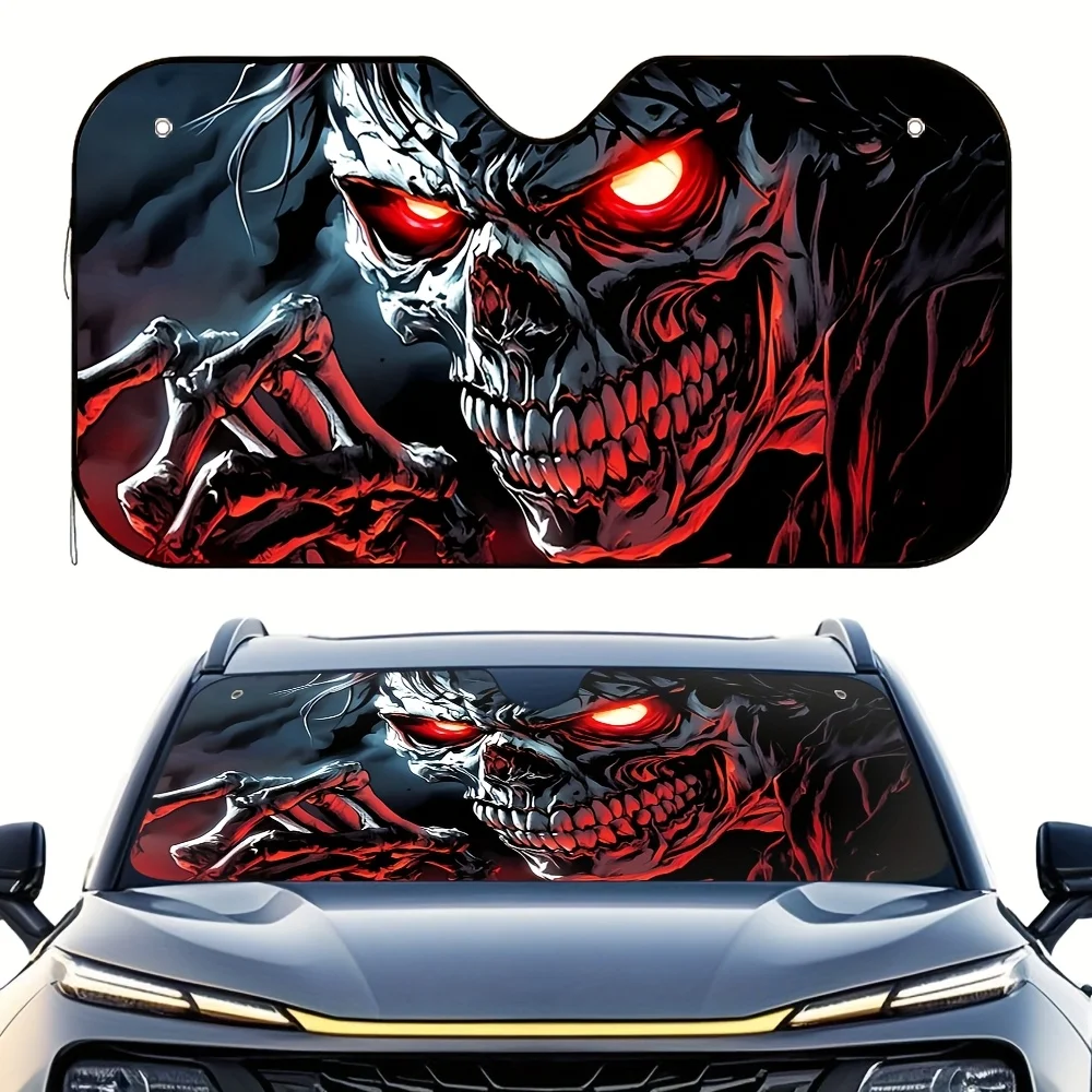1pc Finger Posture Design Car Sunshade – Stylish & Cool, Includes 4 Suction Cups For Easy Setup, Foldable For Easy Storage, Idea