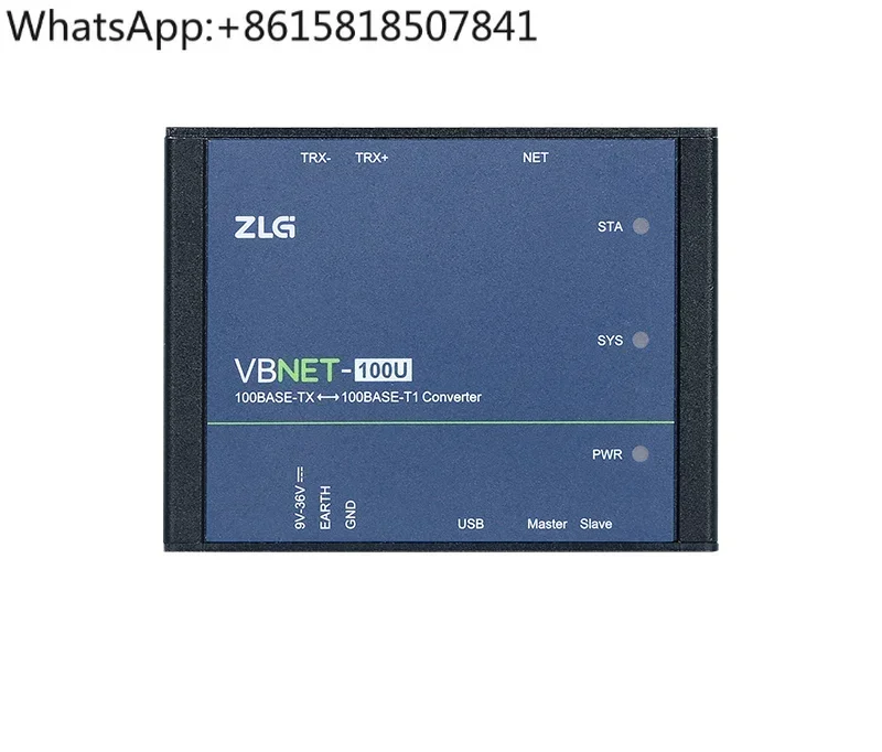 ZLG 100/1000 Base-T to 100/1000 Base-T1 Converter Automotive Ethernet Automotive Ethernet monitoring and diagnosing writes