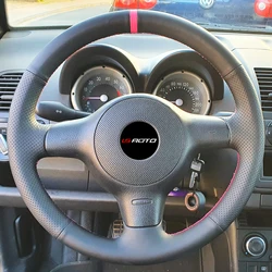 LS AUTO High Quality Hand Stitched Steering Wheel Cover for Volkswagen VW Polo 6N2 Lupo Cover Braid on The Steering Wheell