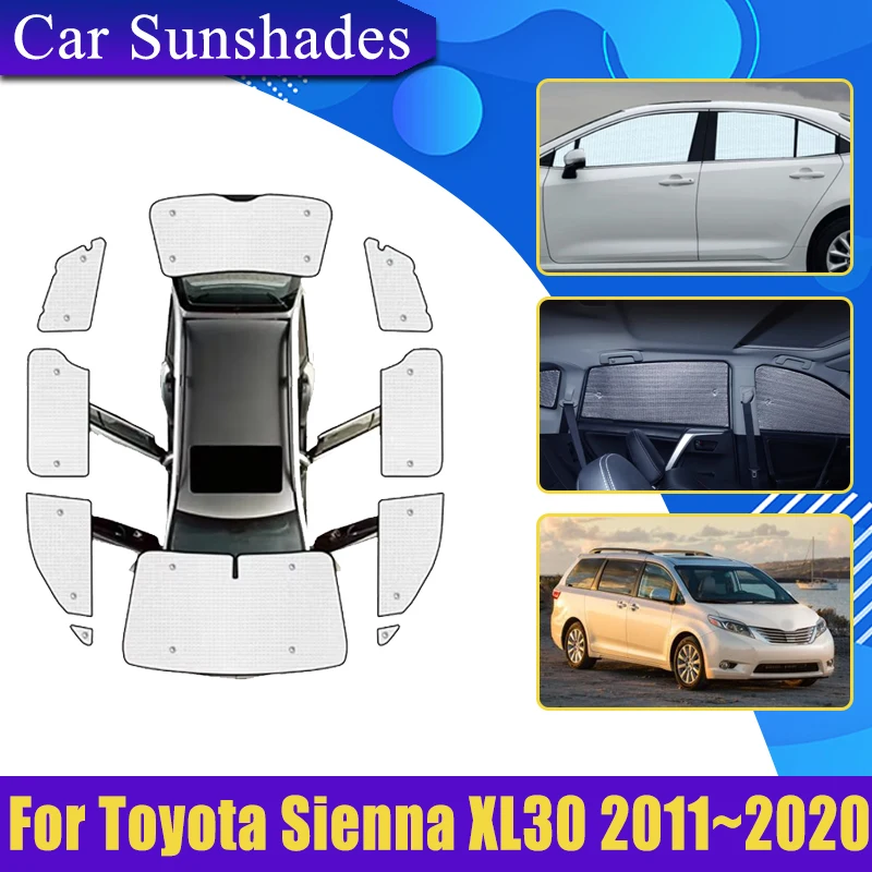 

Surround Visor For Toyota Sienna XL30 MK3 2011 2012 2013~2020 Anti-UV Sun Shade Privacy Blocks Cars Heat insulation Accessories
