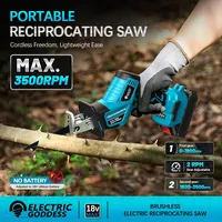 3500RPM cordless reciprocating saw Metal wood brushless lithium cutting saw garden tool for 18V Makita battery