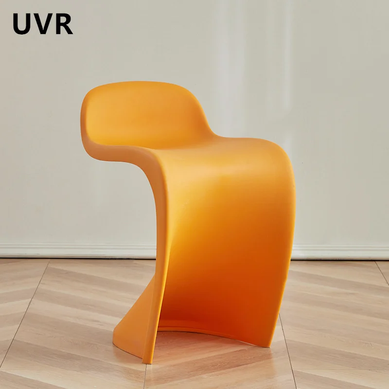 UVR Restaurant Chair Can Be Stacked Thickened Plastic Stools Sturdy and Durable Dining Table and Chairs Home Hotel Dining Chair