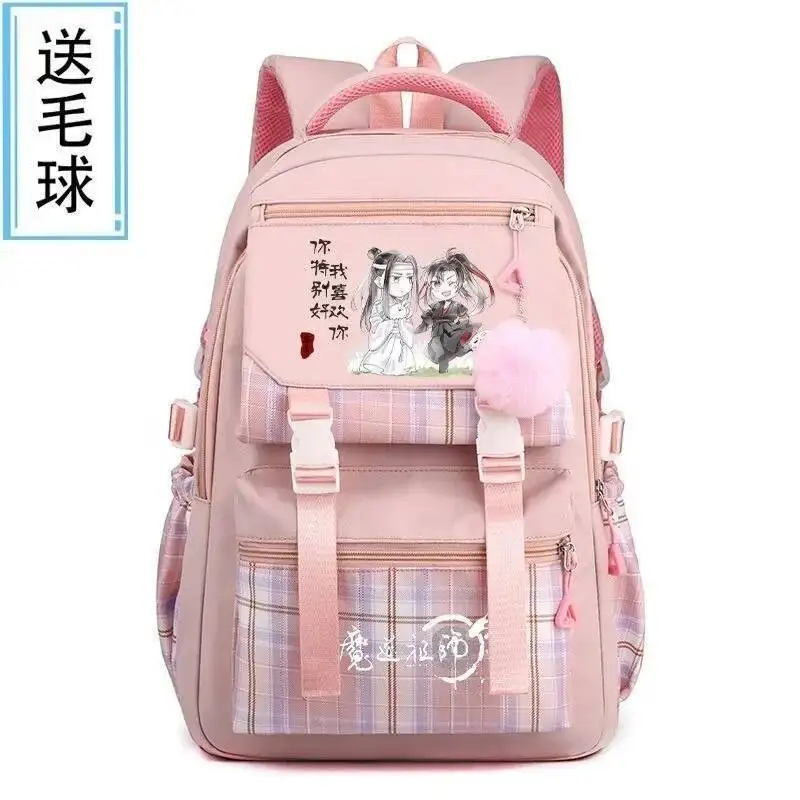 

Anime Game Breathable Mesh Tartan Plaid Blue Purple Grandmaster Of Demonic Cultivation Mo Dao Zu Shi School Bags Backpacks