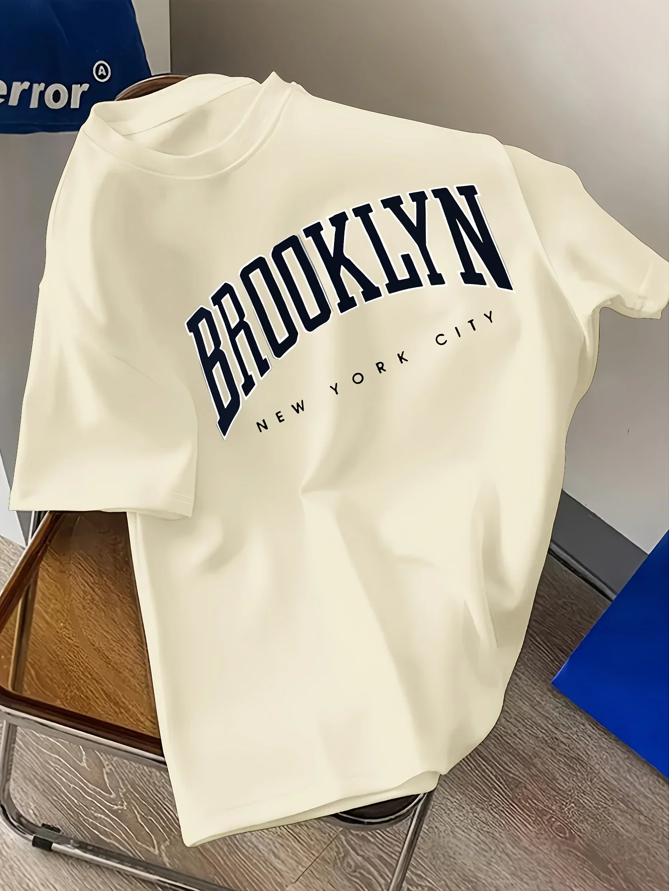 Men's 100% Cotton Brooklyn NYC Print T-shirt Oversized Casual Daily Streetwear Tee