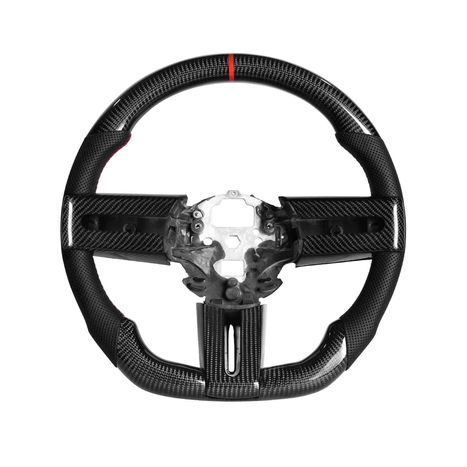 Custom Carbon Fiber Leather Steering Wheel For Ford Mustang 2005 2006 2007 2008 2009