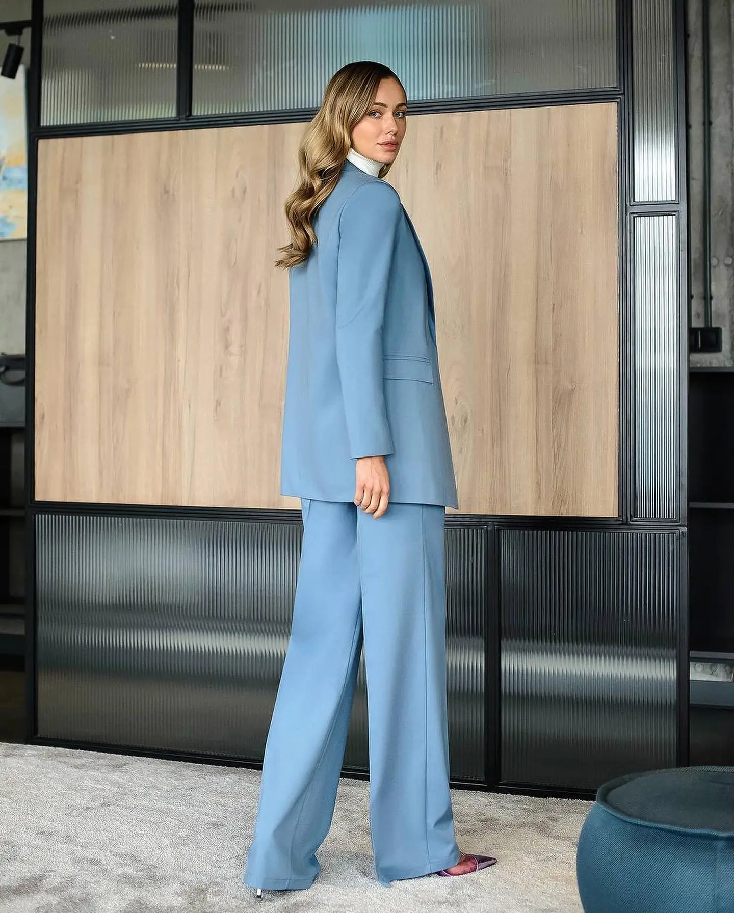 Elegant Women's Evening Dresses Suit Gowns Single Breasted Jacket Pants For Female Satin 2 Pieces Suit Customized M266484