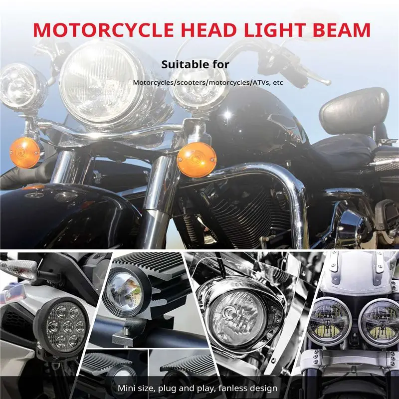A58X-BA20D Motorcycle Mini LED Projector Bulbs Dual Colors Scooter E-Bikes