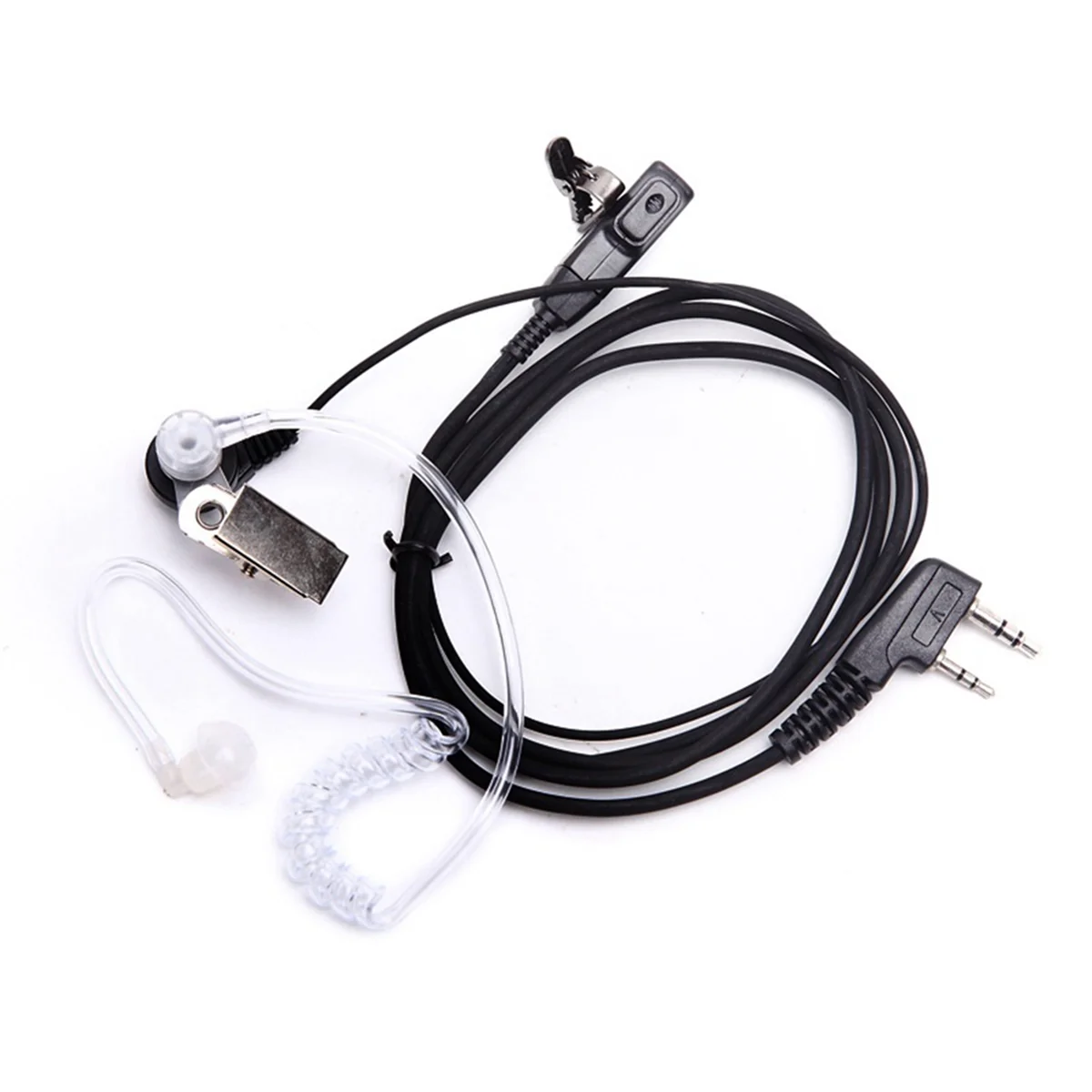 Air Conduit 2 Pin K Plug Earphone for Walkie Talkie Headset Radio Throat Mic Microphone Baofeng UV-5R UV82 BF888S